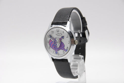【 EXC+4 】 Seiko Disney Time 5000-8000 CHESIRE CAT Hand Winding Watch from JAPAN